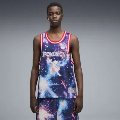 Puma X Pokémon Mewtwo Men's Basketball Jersey In Blue