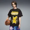 Puma X Pokémon Pikachu Men's Oversized T-shirt In Black