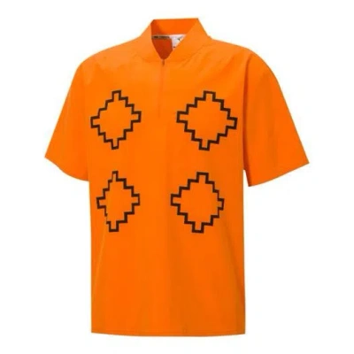 Puma X Pronounce Graphic V Neck Short Sleeve T-shirt 'orange Black'