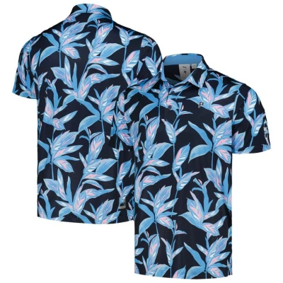 Puma Men's  X Ptc Navy Wm Phoenix Open Floral Mattr Polo Shirt
