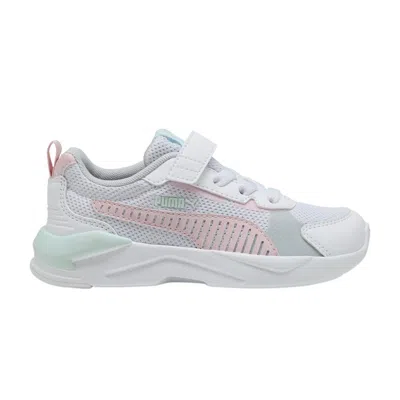 Pre-owned Puma X-ray 3 Lite Ac+ Little Kid 'white Rose Mauve Peaceful Blue' | Kid's Size 11.5