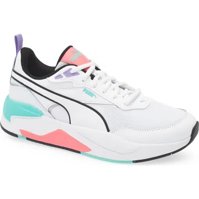 Puma X-ray Clean Sneaker In  White- Black-aquatic