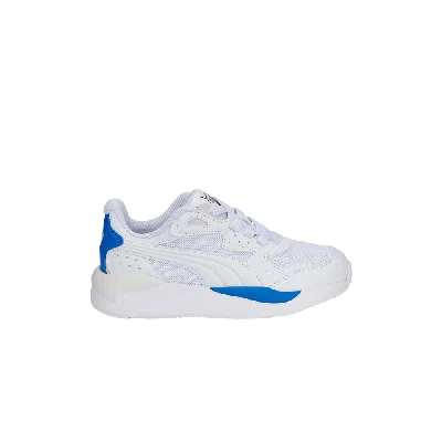 Pre-owned Puma X-ray Speed Little Kid 'white Victoria Blue'