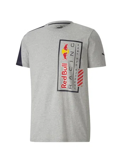 Puma X Red Bull Logo T-shirt In Gray