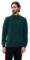 Puma X Reigning Champ Cloudspun Fleece 1/4 Zip Green Terrain In Green