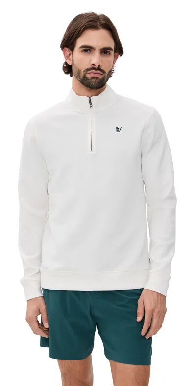 Puma X Reigning Champ Cloudspun Fleece 1/4 Zip Warm White