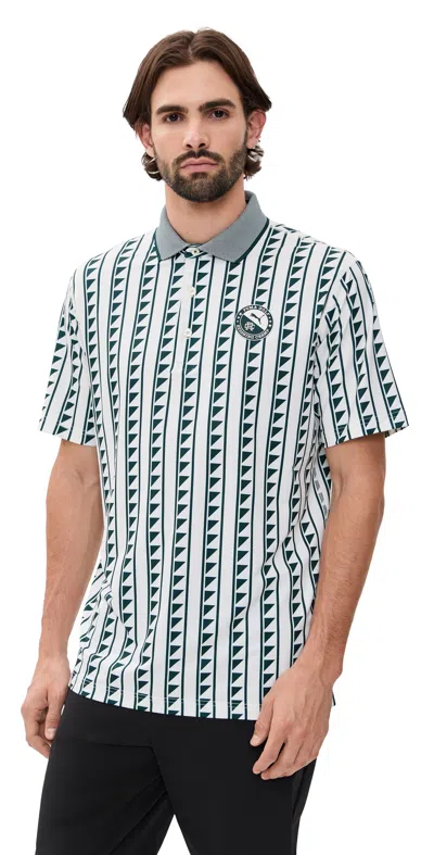 Puma X Reigning Champ Matter Polo Warm White-green Terrain In Multi