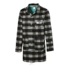 Puma X Rhude Aop Coat Crossover Plaid Jacket White In Black