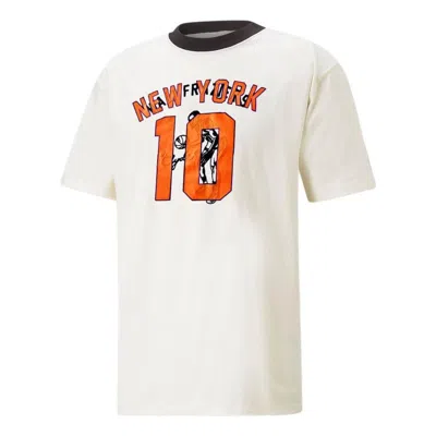 Puma X Rhuigi Graphic Tee 'white Orange' In Neutral