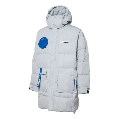 Puma X Roaringwild Long Down Jacket 'white' In Gray