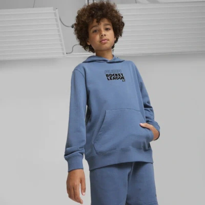Puma X Rocket League Youth Hoodie In Blue Horizon