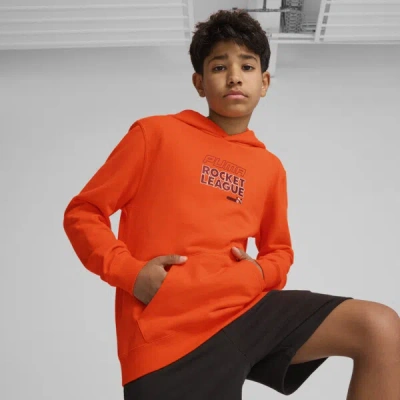 Puma X Rocket League Youth Hoodie In Flame Flicker