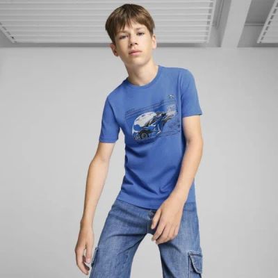 Puma Kids' X Rocket League Youth T-shirt In Hyperlink Blue