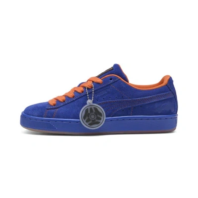 Puma X Rocket League Suede Youth Sneakers In Dart Blue-rickie Orange