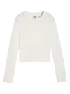 Puma X Rosé Long-sleeve Cropped Top In Neutral