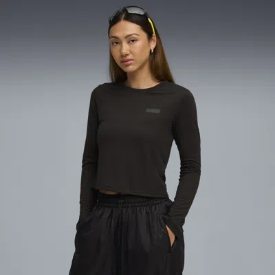 Puma X Rosé Long Sleeve T-shirt Women In Brown
