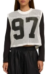 Puma X Rosé Relaxed Mesh Top Women In Black