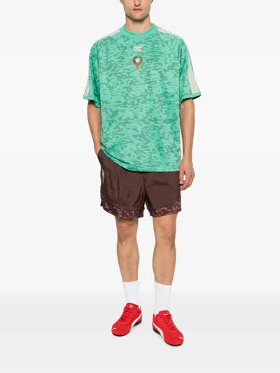 Puma X Salehe Bembury X Morocco Camouflage-print Raglan-sleeve T-shirt In Green