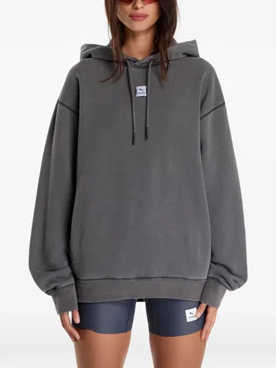 Puma X Saysky Graphic-print Hoodie In Gray