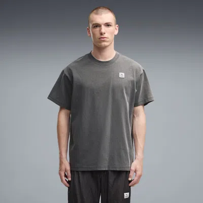 Puma X Saysky Running Graphic Team T-shirt In Gray