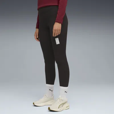 Puma X Saysky Women's Fleece Running Tights In Black