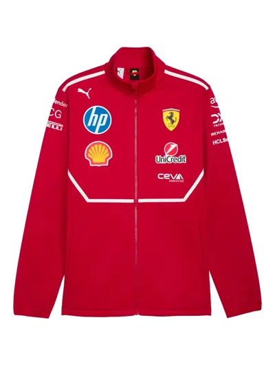Puma X Scuderia Ferrari 2025 Team Softshell Zip Jacket In Red
