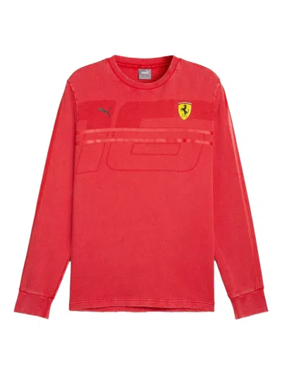Puma X Scuderia Ferrari Crew-neck T-shirt In Red