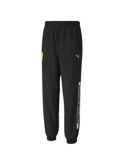 Puma X Scuderia Ferrari Elasticated-waist Track Pants In Black