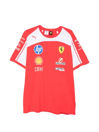 Puma X Scuderia Ferrari Hp Logo-print T-shirt In Red