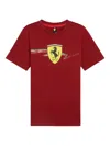 Puma X Scuderia Ferrari Race Big Shield-frame T-shirt In Red