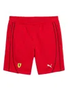 Puma X Scuderia Ferrari Race Logo-appliqué Track Shorts In Red