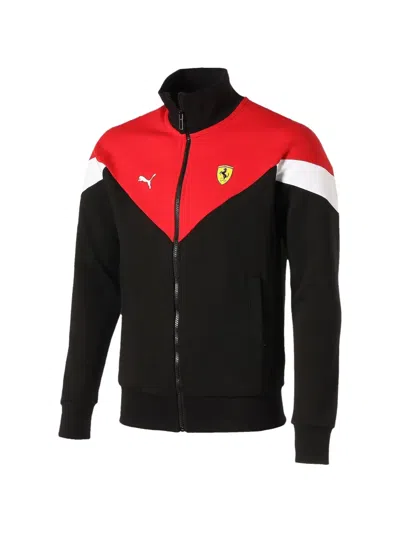 Puma X Scuderia Ferrari Race Mcs Zip-up Sweatshirt In Black