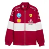Puma Scuderia Ferrari Team Racing Jacket In Burgundy