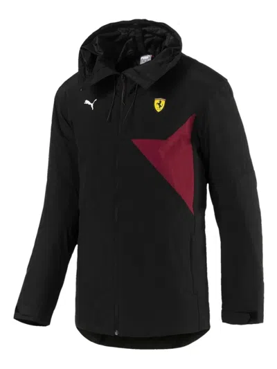 Puma X Scuderia Ferrari Sf Zip-up Jacket In Black