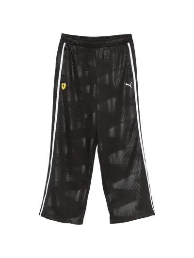 Puma X Scuderia Ferrari T7 Logo Detail Track Pants In Black