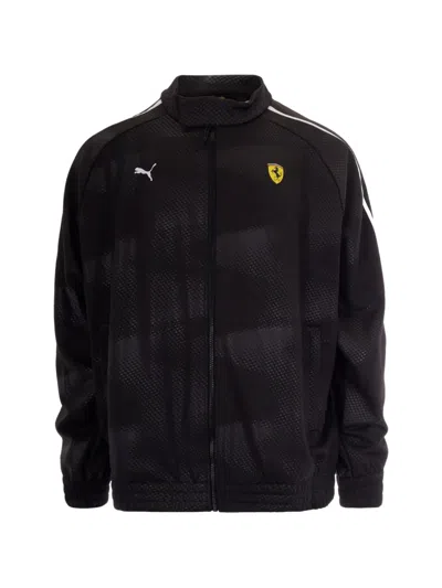Puma X Scuderia Ferrari Zip-up Track Jacket In Black