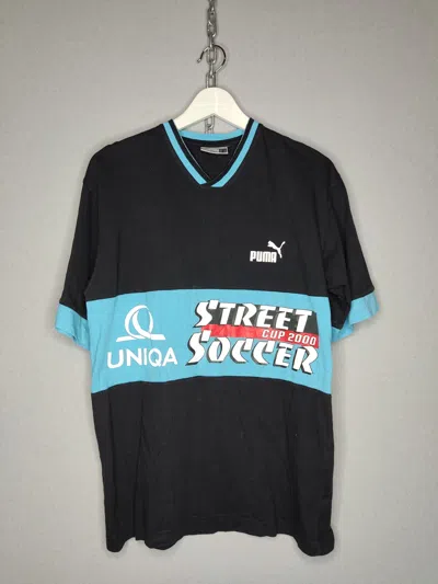Pre-owned Puma X Soccer Jersey 2000 Vintage Puma Street Soccer Cup T-shirt Drill Y2k In Black