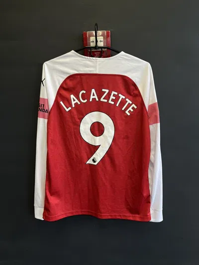 Pre-owned Puma X Soccer Jersey Blokecore Puma Arsenal Lacazette 9 Football Shirt Jersey In Red