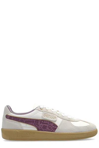 Puma X Sophia Chang Low-top Sneakers In Frosted Ivory Dusted Purple
