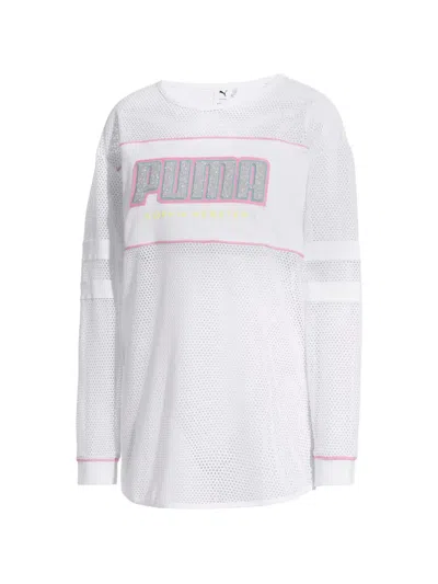 Puma X Sophia Webster Perforated T-shirt In White