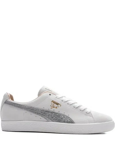 Puma X Sorayama Clyde Mij Leather Sneakers In White