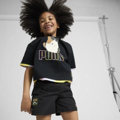 Puma X Squishmallows Big Kids' Cam T-shirt In Black