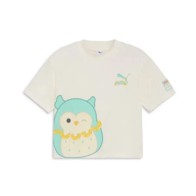 Puma X Squishmallows Little Kids' Winston T-shirt In Warm White