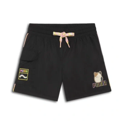 Puma Babies' X Squishmallows Toddlers' Cam Cargo Shorts In Black