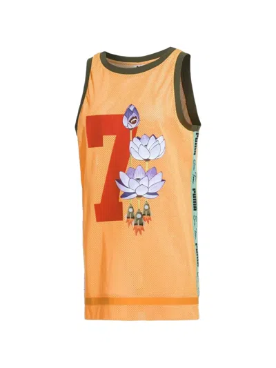 Puma X Sue Tsai Sleeveless Mini Dress In Orange
