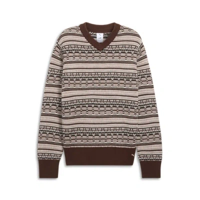 Puma X The Brooklyn Circus Men's Knitted V-neck Sweater In Black