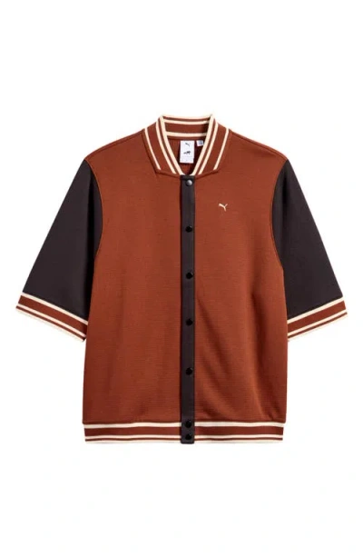 Puma X The Brooklyn Circus Shooting Shirt In Chocotart