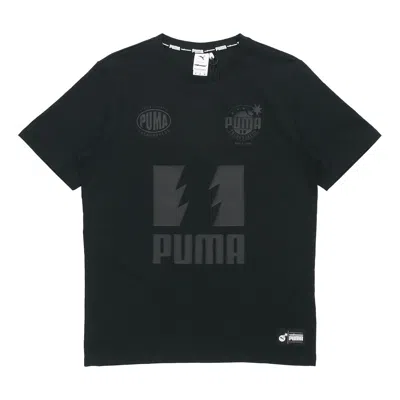 Puma X The Hundreds Tee Funny Printing Round Neck Short Sleeve Black
