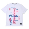 Puma X The Hundreds Tee Logo Design Round Neck Short Sleeve White In White