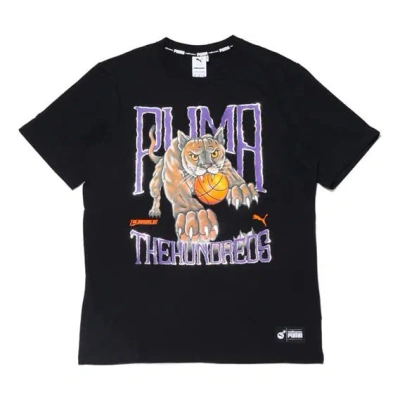 Puma X The Hundreds Tee Printing Round Neck Short Sleeve Black
